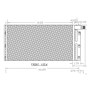 BTRAC BA7-5551 condenser with tube-and-fin core and O-ring connections
