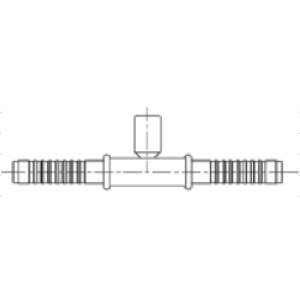 BT0-5071 straight #12 to #12 Air-O-Crimp hose splice fitting with M12 metric switch port