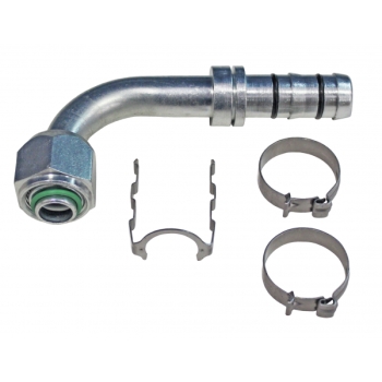 BT0-7023 — 90° Female O-Ring Clip Fitting Kit (#6 Hose)