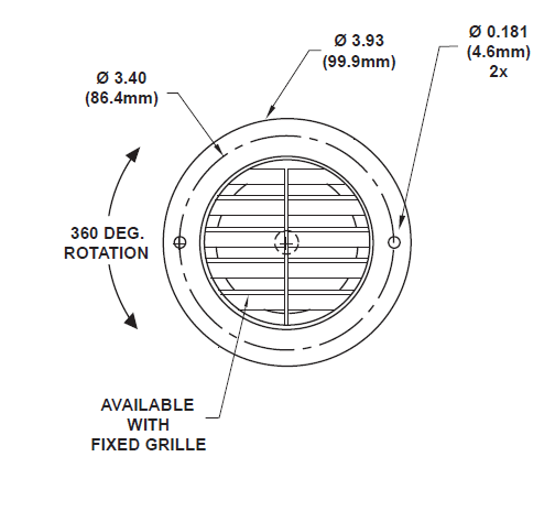Coyote 4″ La Mesa Louver with 2½″ Hose Adapter (06-2002) - Image 2