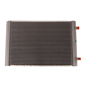 BT7-0118 condenser coil with side-mount flanges and #6 and #8 male fittings