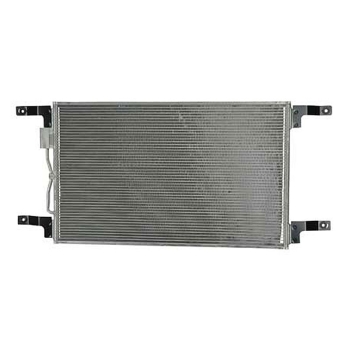 BT7-6297 parallel-flow aluminum condenser coil with Freightliner pad inlet and outlet fittings