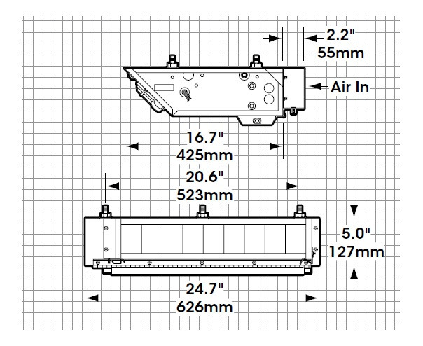 Red Dot R-9750-9-24P 24V off-road headliner air conditioner with heat