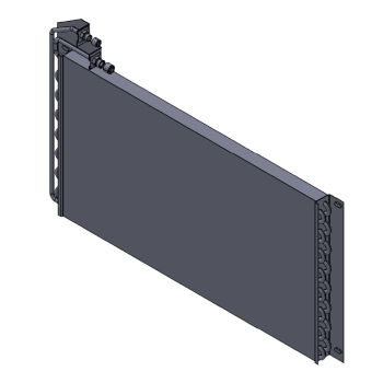 BT7-7746 copper tube aluminum fin condenser with black powder coat