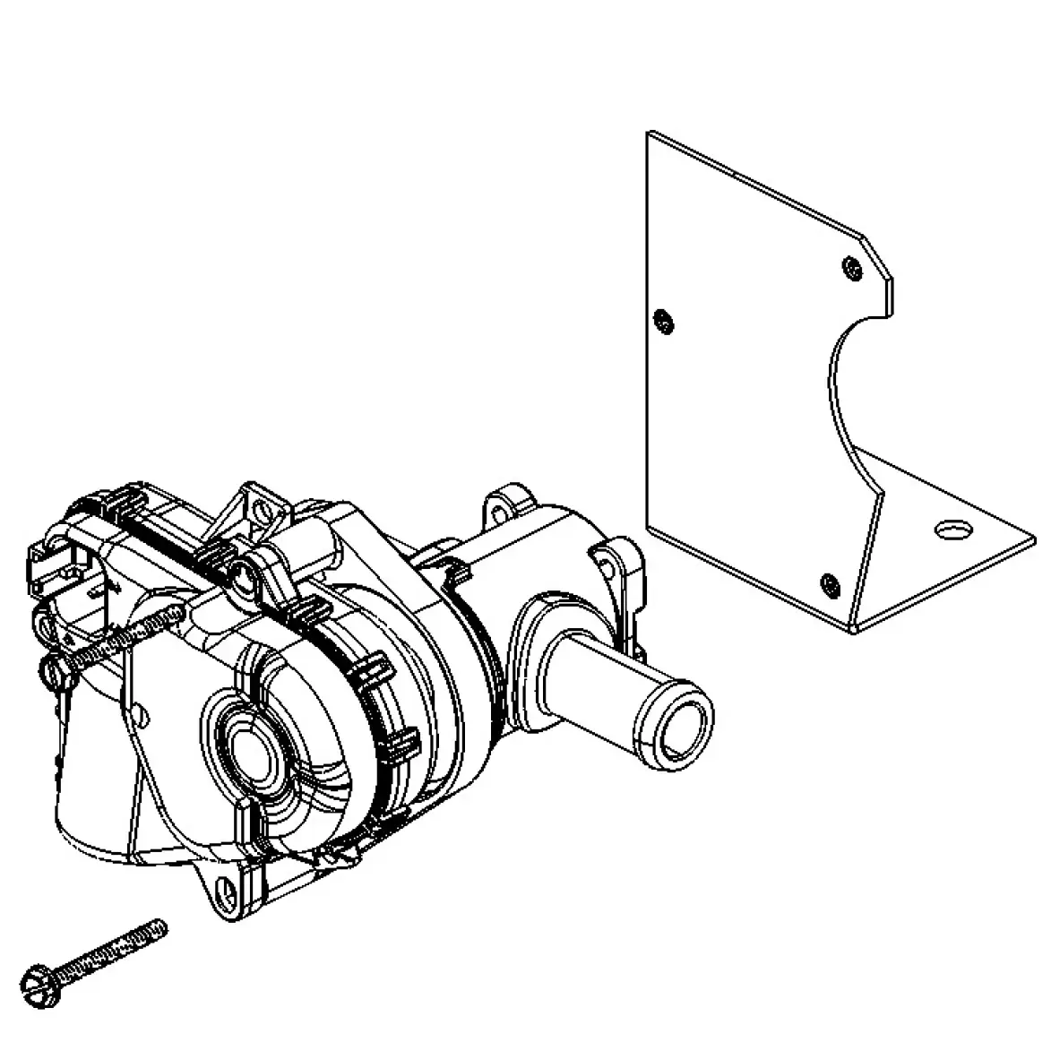 BT2-0134 electric water valve assembly with mounting bracket CCW to open