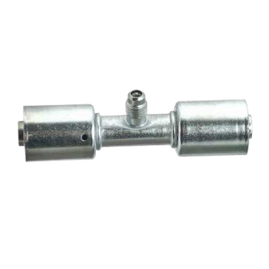 70R2061S Red Dot straight splicer refrigerant hose fitting with R12 service port