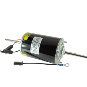 73R4424 24V single-speed double-shaft condenser fan motor with Packard blade connector