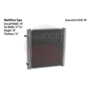 77R1275 multiflow A/C condenser for mobile HVAC systems