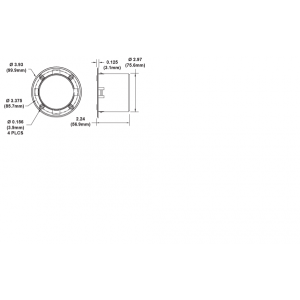 Coyote 4″ Mounting Retainer with Standard 3″ Hose Adapter (06-2017-4-L)