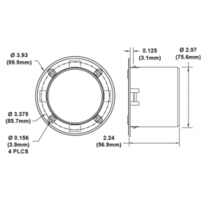Coyote 4″ Mounting Retainer with Standard 3″ Hose Adapter (06-2016-4-L)