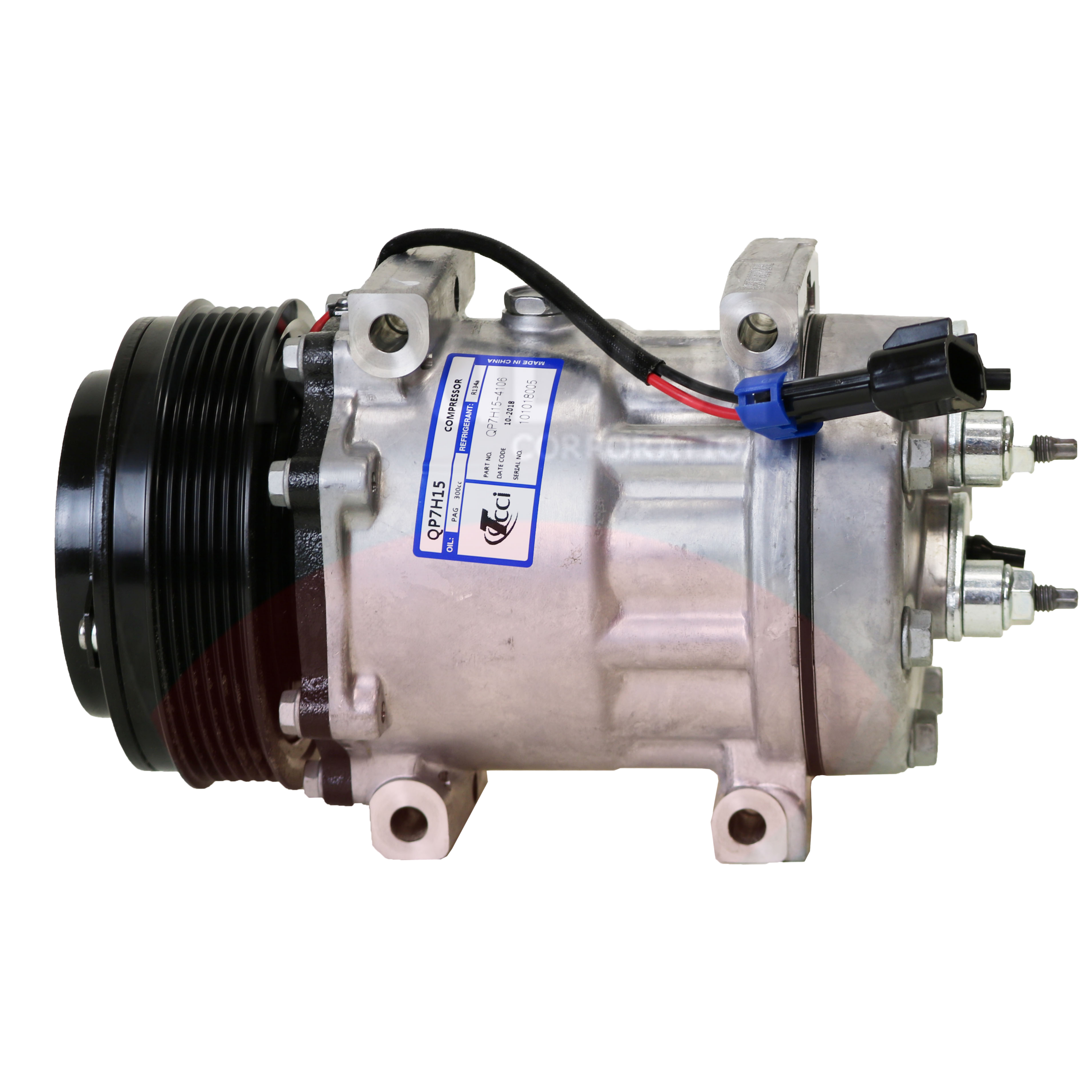 BT5-4106 OE Sanden SD7H15SPHD 12V AC compressor with 125mm 6-groove SHD clutch
