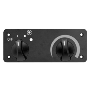 Red Dot 71R5821 heater control panel assembly with three-speed motor switch and manual water valve control