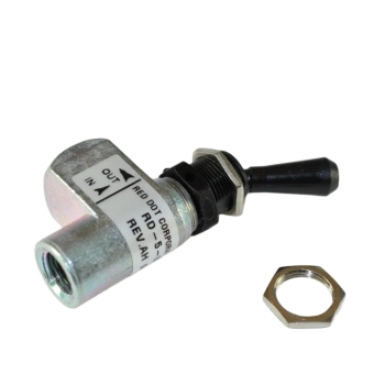 Red Dot 72R0210 black toggle air switch with round handle for truck air systems